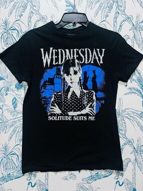 Wednesday Graphic Short Sleeve Tee - Black/Blue